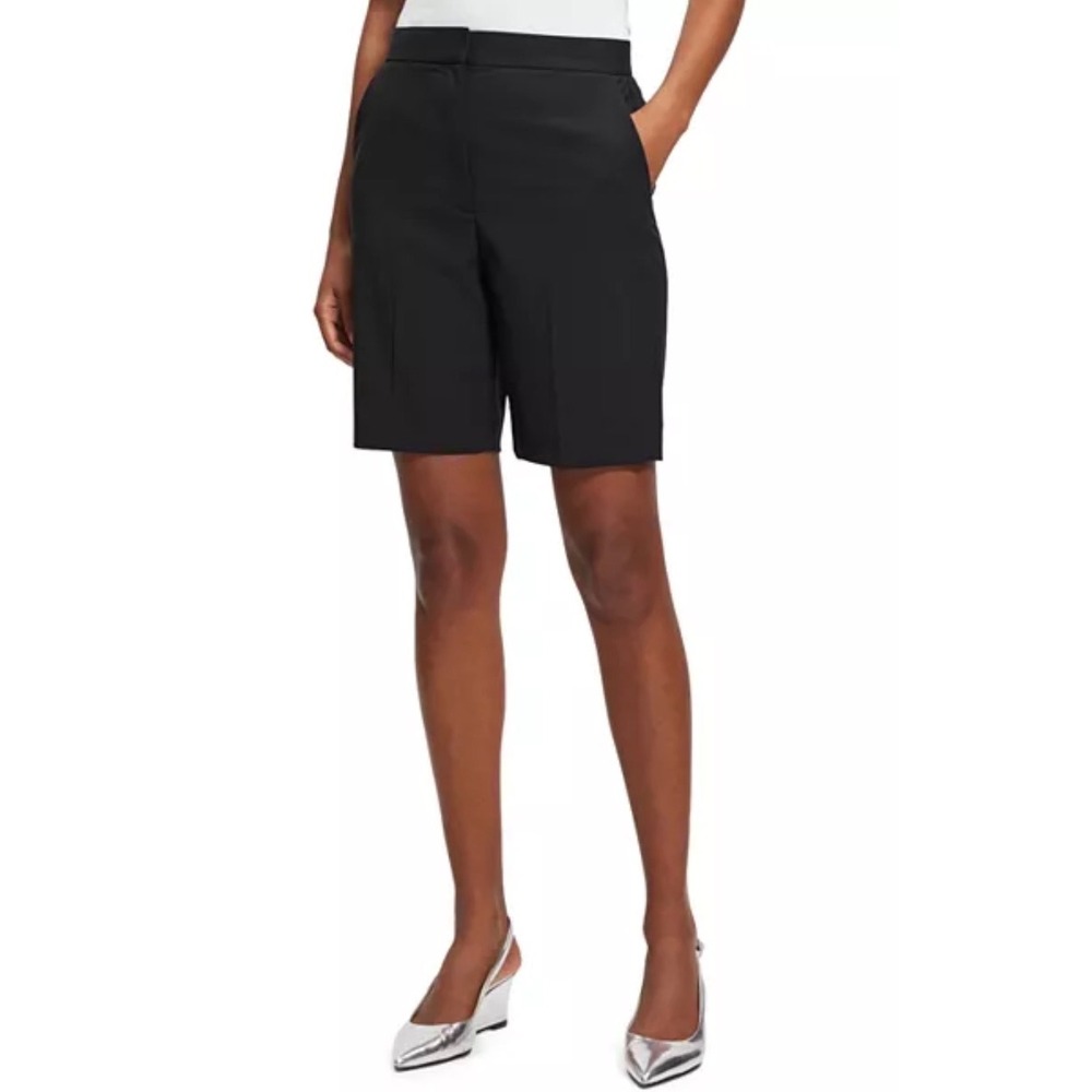 Theory Wool Blend Tapered Shorts Size 8 Pristine Condition